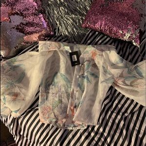 Spring Break Floral Top - White